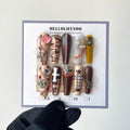 WARM COFFEE -TEN PIECES OF HANDCRAFTED PRESS ON NAIL
