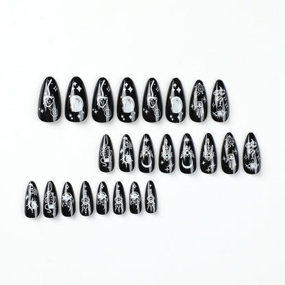 24PCS MEDIUM ALMONDS PRESS ON NAILS