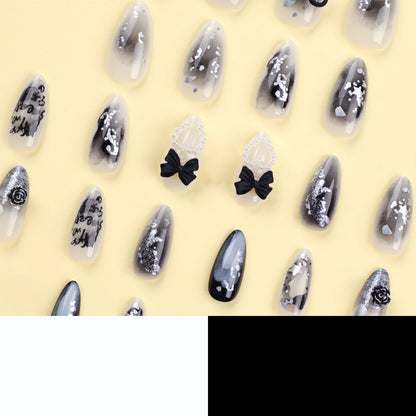 24PCS MEDIUM ALMONDS PRESS ON NAILS