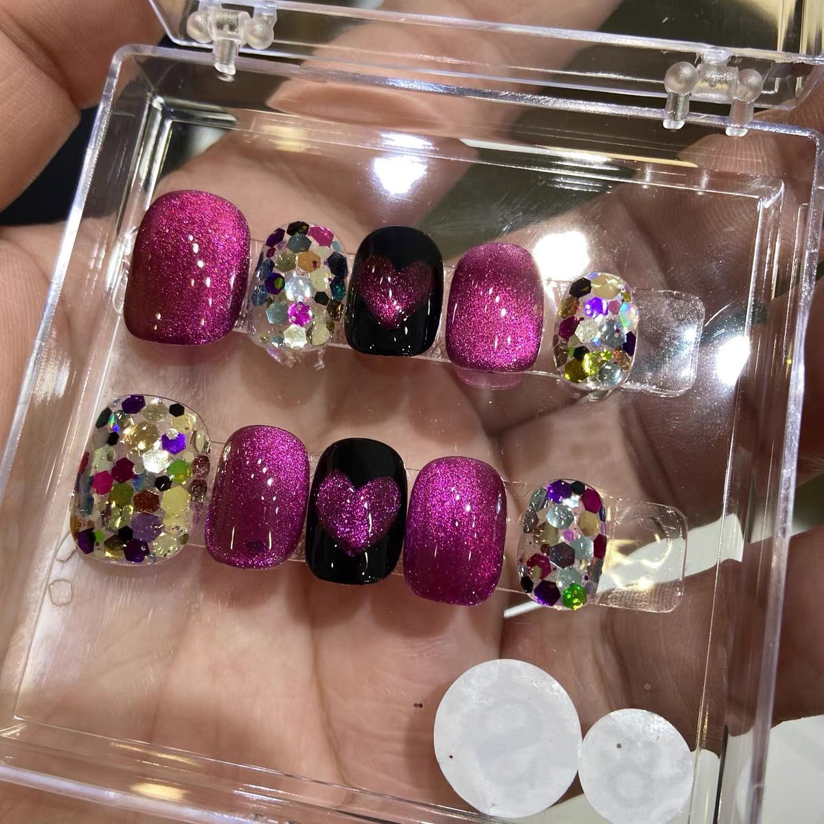 TEN PIECES OF HANDCRAFTED PRESS ON NAIL