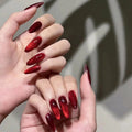 24PCS MEDIUM ALMONDS VALENTINE'S DAY NAILS