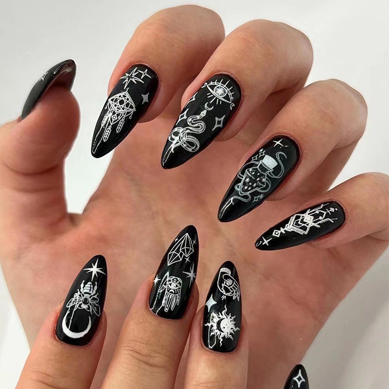 24PCS MEDIUM ALMONDS PRESS ON NAILS