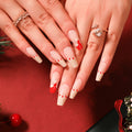 24PCS MEDIUM COFFIN CHRISTMAS NAILS