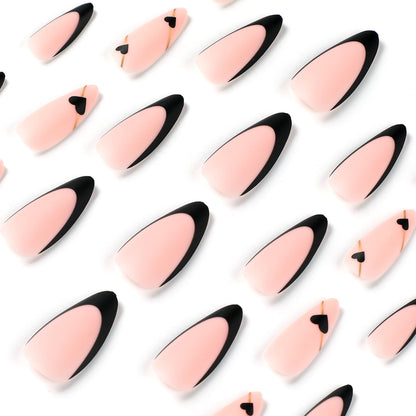 24PCS MEDIUM ALMONDS PRESS ON NAILS