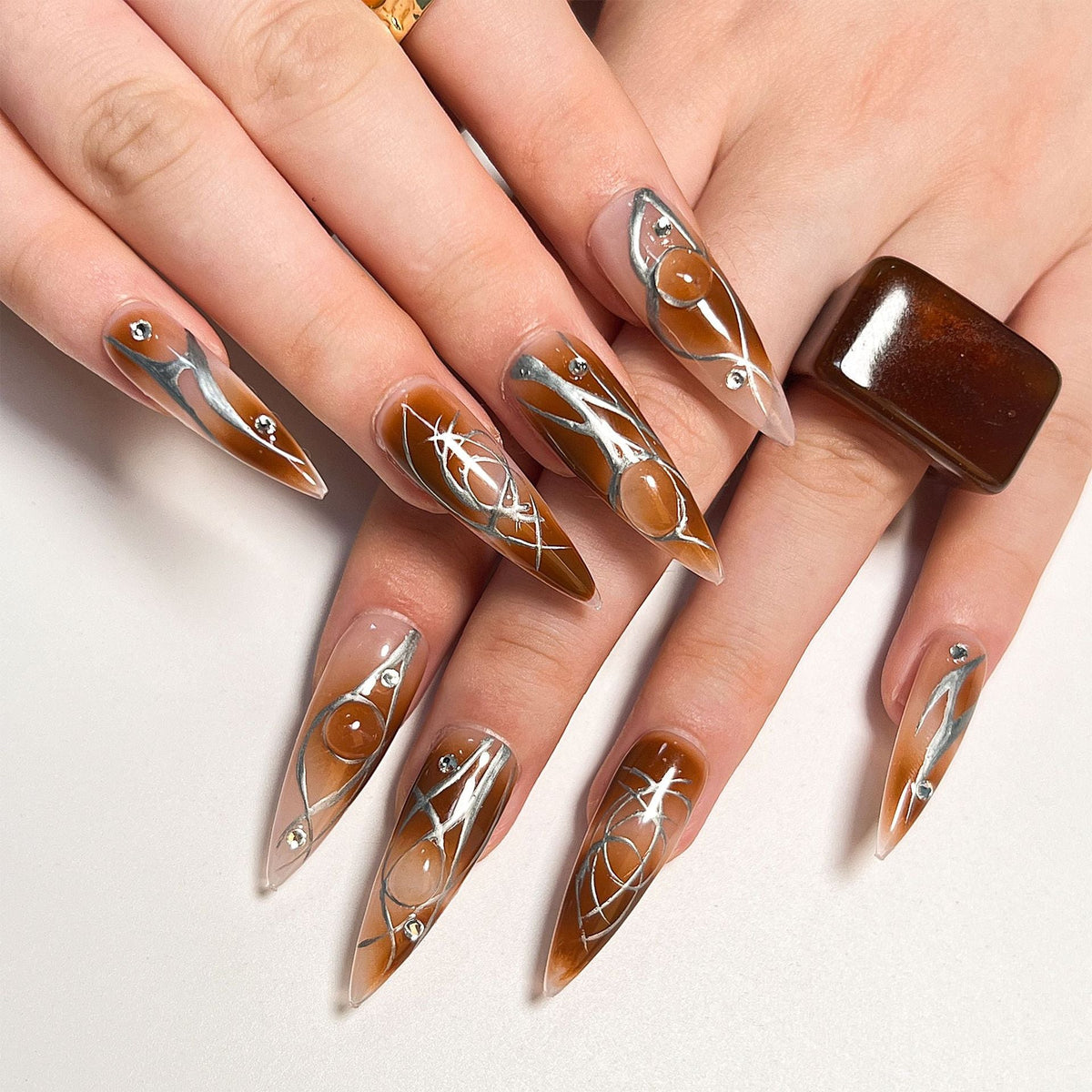 24PCS STILETTO PRESS ON NAILS