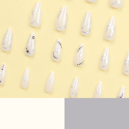 24PCS MEDIUM ALMONDS PRESS ON NAILS