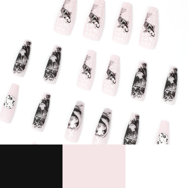24 PCS LONG COFFIN PRESS ON NAILS