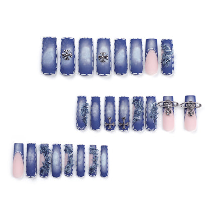 24 PCS LONG SQUARE PRESS ON NAILS
