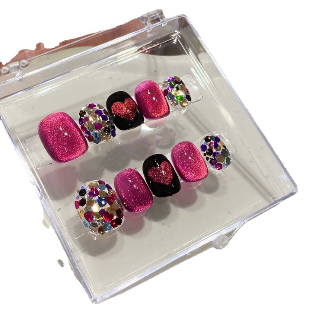 TEN PIECES OF HANDCRAFTED PRESS ON NAIL