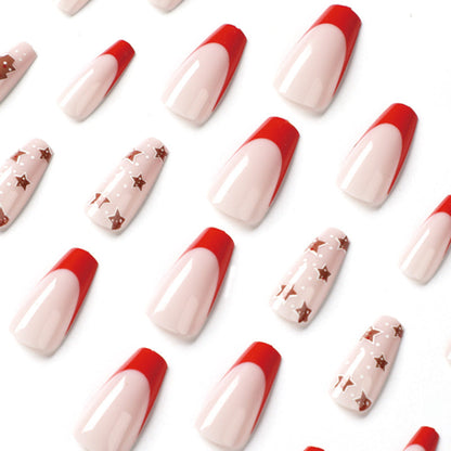 24PCS MEDIUM COFFIN CHRISTMAS NAILS