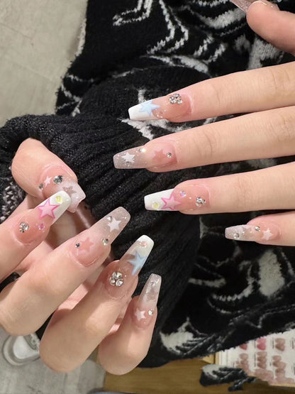 BULING-TEN PIECES OF HANDCRAFTED PRESS ON NAIL