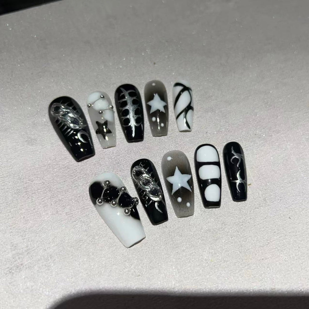 APOCALYPSE-TEN PIECES OF HANDCRAFTED PRESS ON NAIL