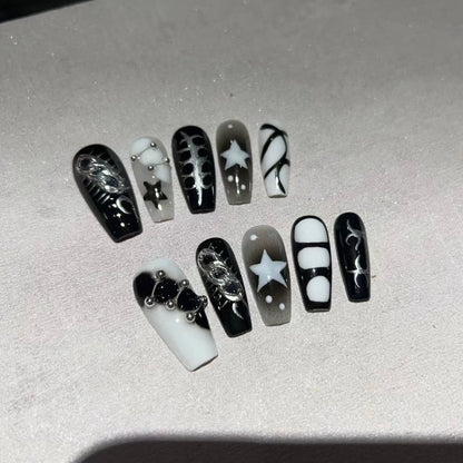 APOCALYPSE-TEN PIECES OF HANDCRAFTED PRESS ON NAIL