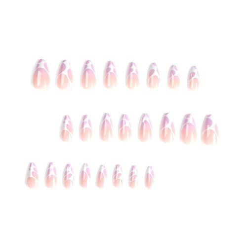 24PCS MEDIUM ALMONDS PRESS ON NAILS