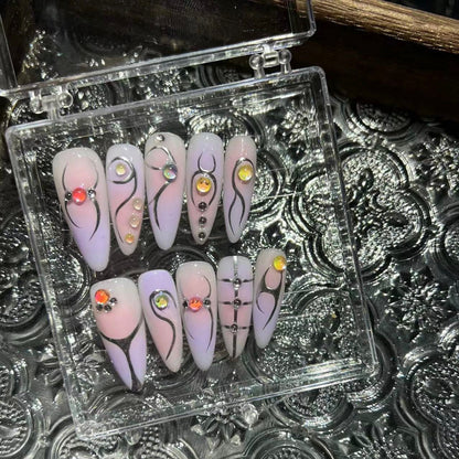TEN PIECES OF HANDCRAFTED PRESS ON NAIL